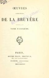 La Bruyère - Œuvres complètes, édition 1872, tome 3.djvu