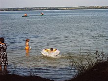 Bathing on the Russian side