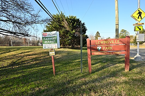 Lewinsville Park sign