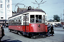 An ex-Third Avenue car in service in Vienna, Austria, in 1955 Lijn2171955.jpg