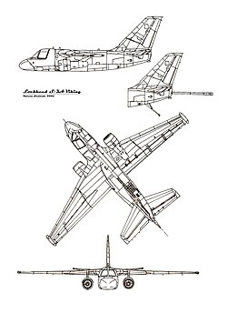 Az S–3 Viking háromnézeti rajza