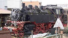 Locomotive 64 344 on display at Plattling station Lok 64344 Plattling.jpg