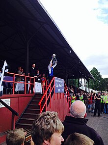 The MacTavish Cup, lifted by Lovat in 2014 MacTavish Cup 2014.JPG