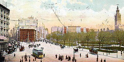 A hand-colored postcard from the turn of the 20th century