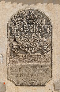 Commemorative plaque with the coat of Arms of Philipp Wilhelm von Nesselrode und Reichenstein (1678 - 1754) Heitersheim Germany