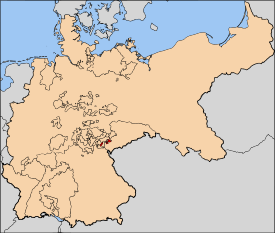 Location of the Principality of Reuss older line in the German Empire