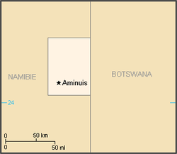 Mapa do bantustão.