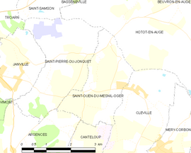 Mapa obce Saint-Ouen-du-Mesnil-Oger