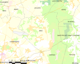 Mapa obce Brie