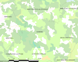 Mapa obce Gumond