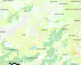 Mapa obce Corscia