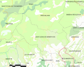 Poziția localității Saint-Jean-de-Minervois