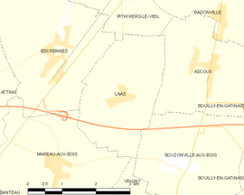 Mapa obce Laas