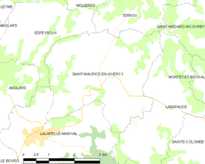 Poziția localității Saint-Maurice-en-Quercy