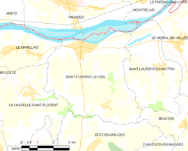 Mapa obce Saint-Florent-le-Vieil