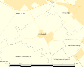 Mapa obce Acheville