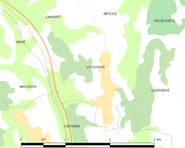 Mapa obce Lutilhous