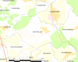 Mapa obce Mackwiller