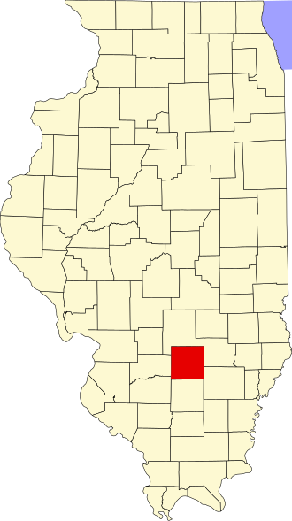 Location of Marion County in Illinois Map of Illinois highlighting Marion County.svg