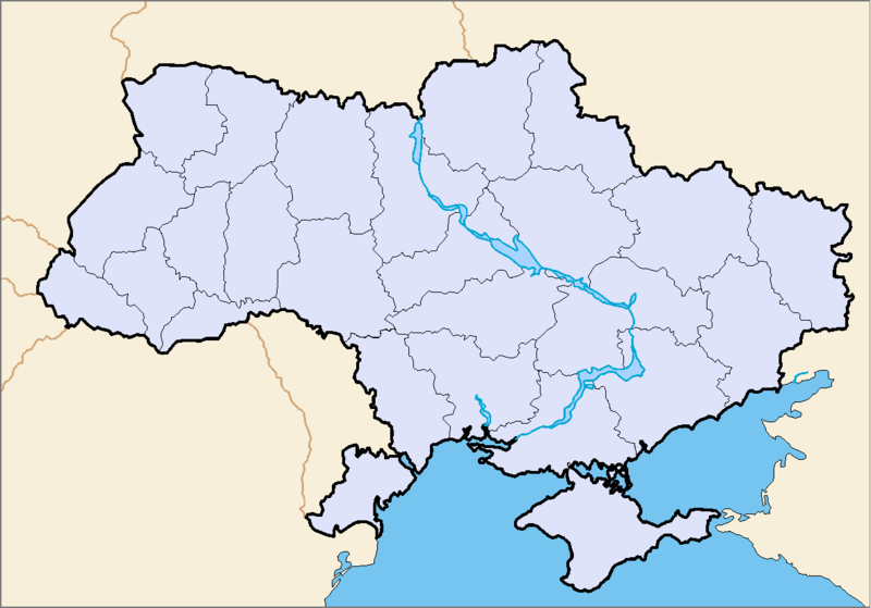 File:Map of Ukraine simple blank.png