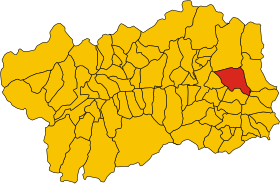 Map of comune of Brusson (region Aosta Valley, Italy).svg
