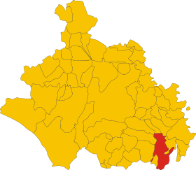 Map of comune of Nepi (province of Viterbo, region Lazio, Italy).svg