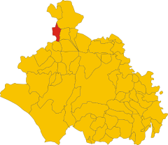 Map of comune of Onano (province of Viterbo, region Lazio, Italy).svg