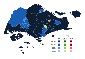 Map of the results of the 2001 Singaporean general election.svg