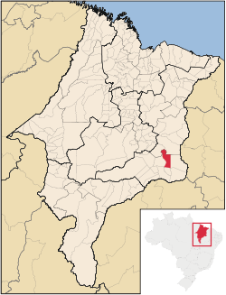 Localização de Lagoa do Mato no Maranhão
