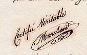 signature de Louis Joseph Marchand