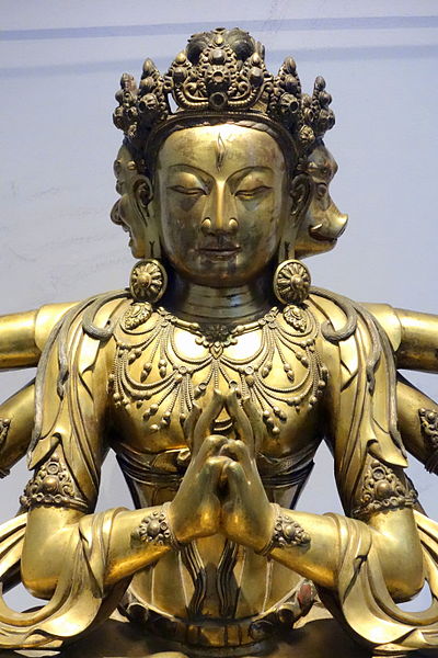 File:Marichi, Buddhist Goddess of Dawn, China, Qing dynasty, 18th century, gilt bronze, view 2 - Brooklyn Museum - Brooklyn, NY - DSC08271.JPG