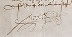 Maximilián I., podpis (z wikidata)