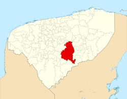Мексико Юкатан Yaxcaba местоположение map.svg