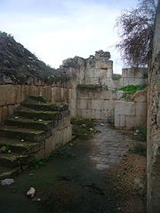 Ruins of the Khirbat al-Minya in Galilee