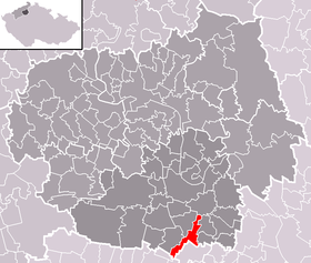 Localização de Mnetěš