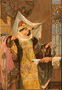 Stein painting for cover of The Cavalier magazine June 7, 1913