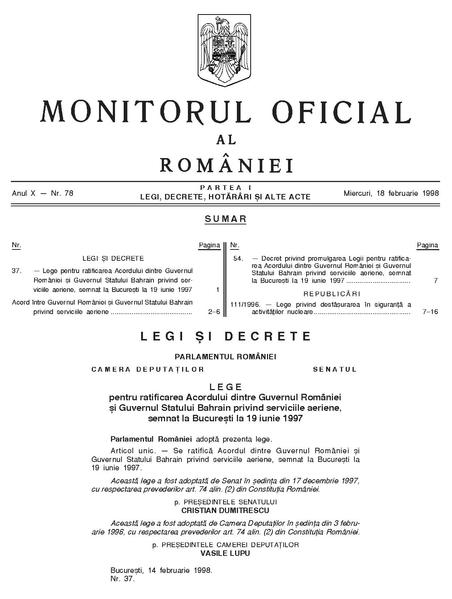 File:Monitorul Oficial al României. Partea I 1998-02-18, nr. 78.pdf