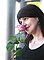 Natalie with rose, source color file for the photomontage