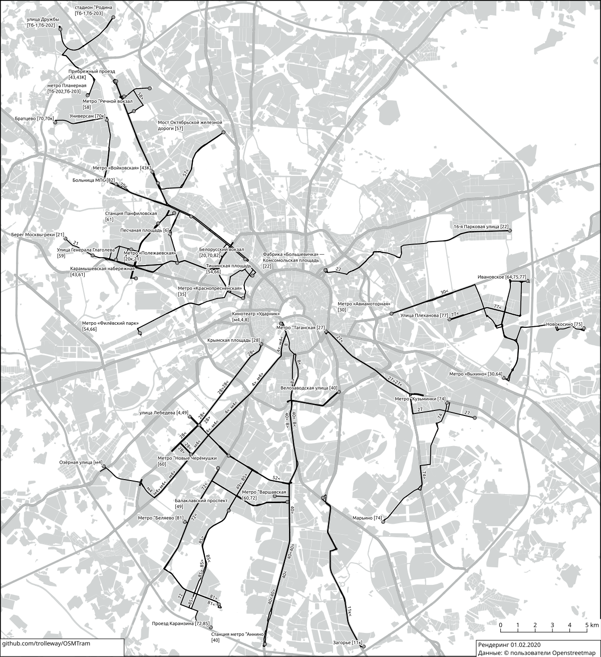 Схема троллейбусов москвы