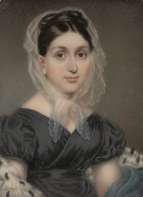 Paterson's eldest daughter, Cornelia Bell Paterson Van Rensselaer (1780–1844), painted by Nathaniel Rogers, 1825