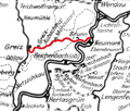 course of the railway line Neumark - Greiz