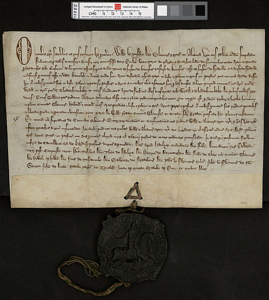 Latin grant dated 1329, written on fine parchment or vellum, with seal