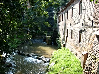 Wethau (Saale) River in Germany