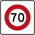 (R1-8.1) 70 km/h speed limit