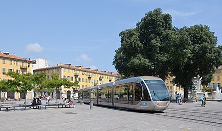 Place Garibaldi, pedestrian since the introduction of the Nice tramway.