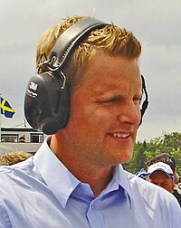 Niklas Jihde gör intervju för Viasat Motor 2011.