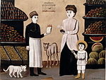 Tatarisk grönsakshandlare, olja på kartong, omkring 1911