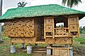 A nipa hut or bahay kubo is a type of stilt house in the Philippines