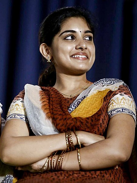 Nivetha Thomas at Papanasam success meet (cropped).jpg