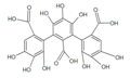 Structure de l'acide nonahydroxytriphénique.